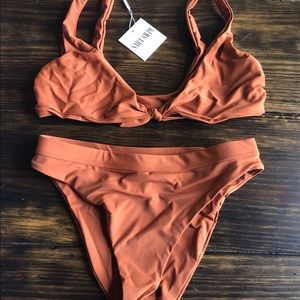 NEW High waisted burnt orange bikini